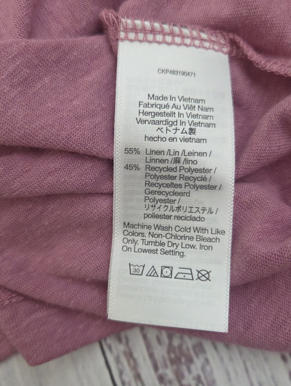 Madewell Relaxed V-Neck Tee T Shirt Linen Blend NEW NWT Small NP836 - Picture 5 of 7